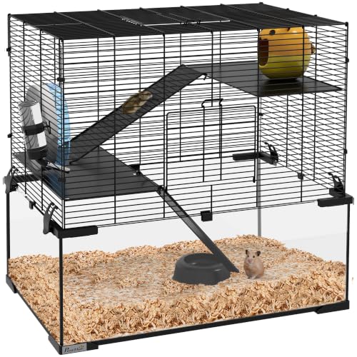 PawHut 3 Tiers Hamster Cage for Dwarf Hamster 60 x 40 x 54.5cm