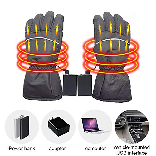 Wind-Susu Heated Gloves USB Electric Heating Finger Gloves Thick Washable Gloves, Suitable