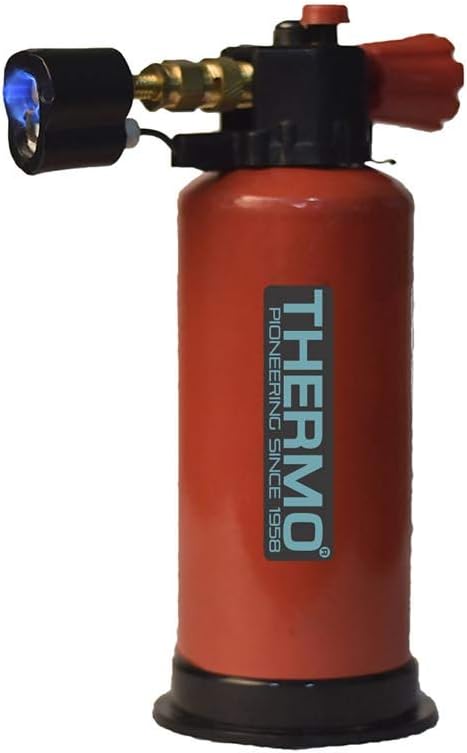 THERMO - Portable Gas Torch Gun (refillable) with Ignition Switch, used as, Burner, Lighter, Flamethrower, Soldering Tool. (TORCH GUN ONLY)