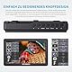 Feelworld S55 V3 5.5 Zoll DSLR Kamera Field Monitor Small Full HD 3DLUT 1920x1080 IPS Peaking Focus Video Assist mit 4K HDMI 8.4V DC Input Output Komplett mit Batterie und Tasche，Tilt Arm
