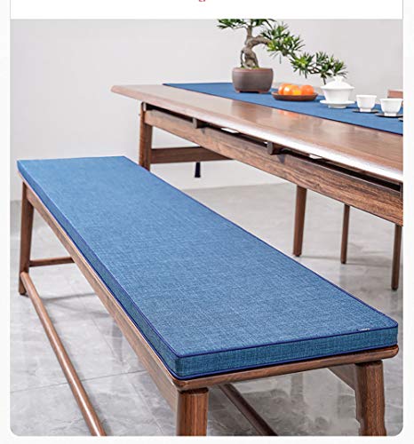 Coussin de banc bleu 120x50cm idéal pour vos déjeuners en terrasse fleurie - 5