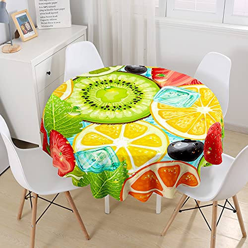 Nappe ronde 200cm anti-tache lavable pour protéger la table circulaire - 4