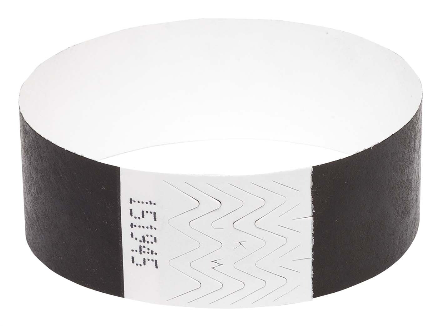 500 x Tyvek Wristbands Waterproof, Tear-Resistant Event Wristbands for Parties, Events, Festivals, Crowd Management (Black, 25 mm (1 inch))