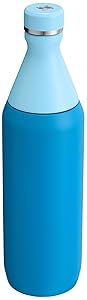 Stanley All Day Slim Bottle 20 oz | Twist On Lid with Leakproof Seal | Slim Design for Travel & Gym | Insulated Stainless Steel | BPA-Free | Azure