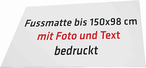 Fussmatte personalisiert - S - Bedruckt 60x40 cm - mit Wunschtext und Foto individuell beschriftet - Fußabtreter - Türmatte - Schmutzfangmatte - Tür disponible en Yaxa Guatemala