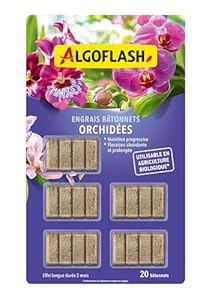 Engrais Bâtonnets Orchidées Algoflash, Utilisable en Bio