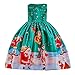 Produktbild WEXCV Mädchen Spitze Weihnachten Schneemann Drucken Kleider Süß Elegant Kinderkleidung Prinzessin Anziehen Hochzeit Festlich Festzug Kleidung