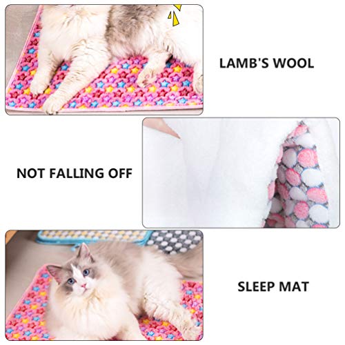 Popetpop tapete para cama para cães com parte inferior antiderrapante para gatos, almofada de lã de