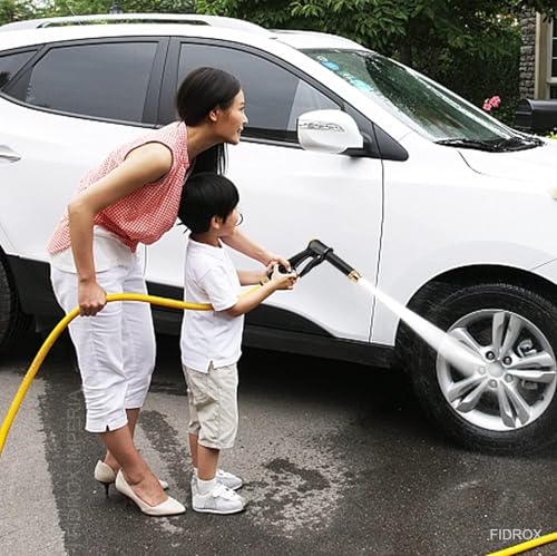 Image of UCRAVO Metal, Rubber 1 Pc Mini Washer Gun Nozzle, Black, High Pressure Car Wash Trigger Nozzle, Multi-Pattern Spray Gun for Cleaning, Gardening, and More