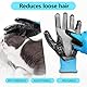 Lauviomify Katzen Fellpflegehandschuh - Katzenhandschuh für Fellwechsel - mit weichen Noppen - Effektive Katzenpflege-für Kurz - & Langhaar-Nass- & Trockenfell,Blau，1Paar