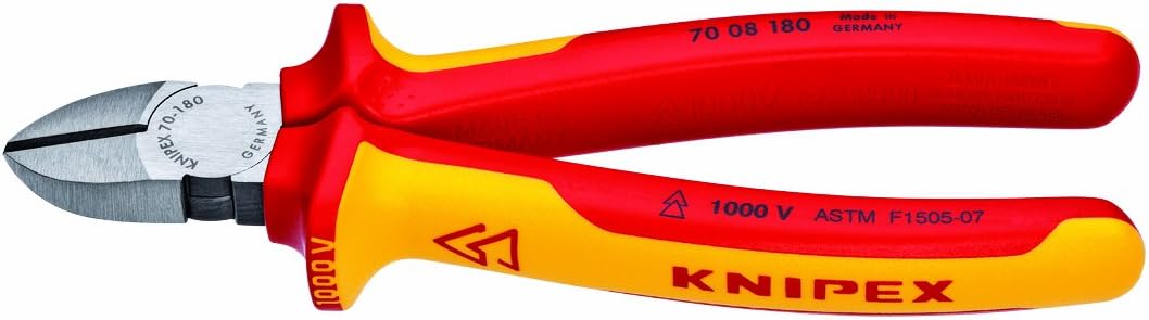 KNIPEX 70 08 180 US 1,000V Insulated Diagonal Cutters