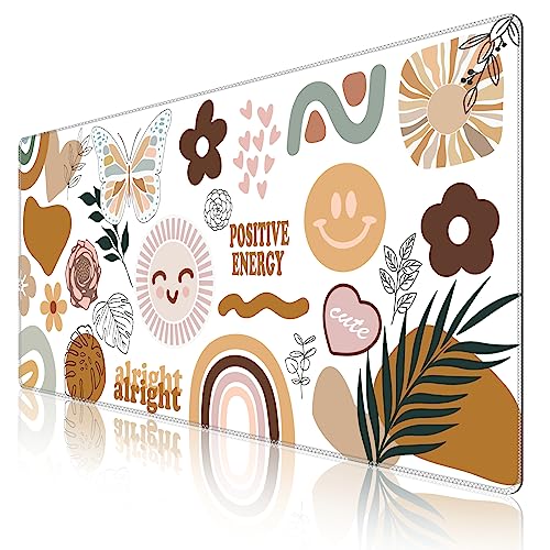 Image of iCasso Large Gaming Mouse Pad, XXL Mouse Pad, Stable Rubber Base with Stitched Edges, Computer Keyboard Pad for Work, Gaming, Office, Home - Sticker