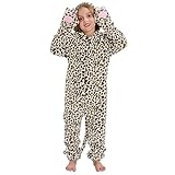 Outpain Halloween Leopard Costume for Kids Cheetah Onesie for Unisex Child Animal Cosplay One Piece for Boys Girls 3-4T