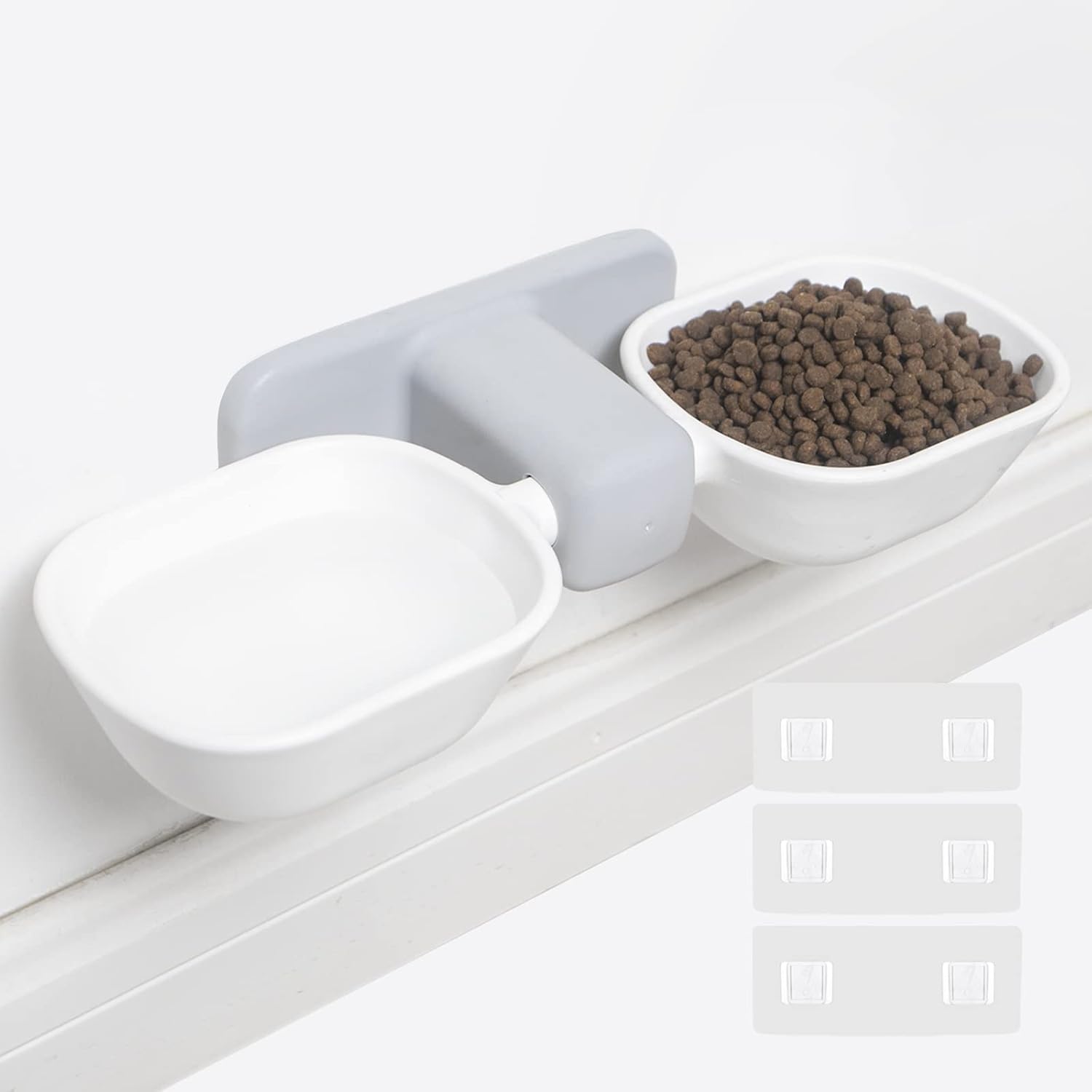 DDMOMMY Elevated Cat Bowls,Wall Mounted Cat Food and Water