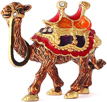 Miniatura 2 de QIFU Pintado a mano esmaltado mini camello decorativo con bisagras joyería baratija caja regalo único para la decoración del hogar