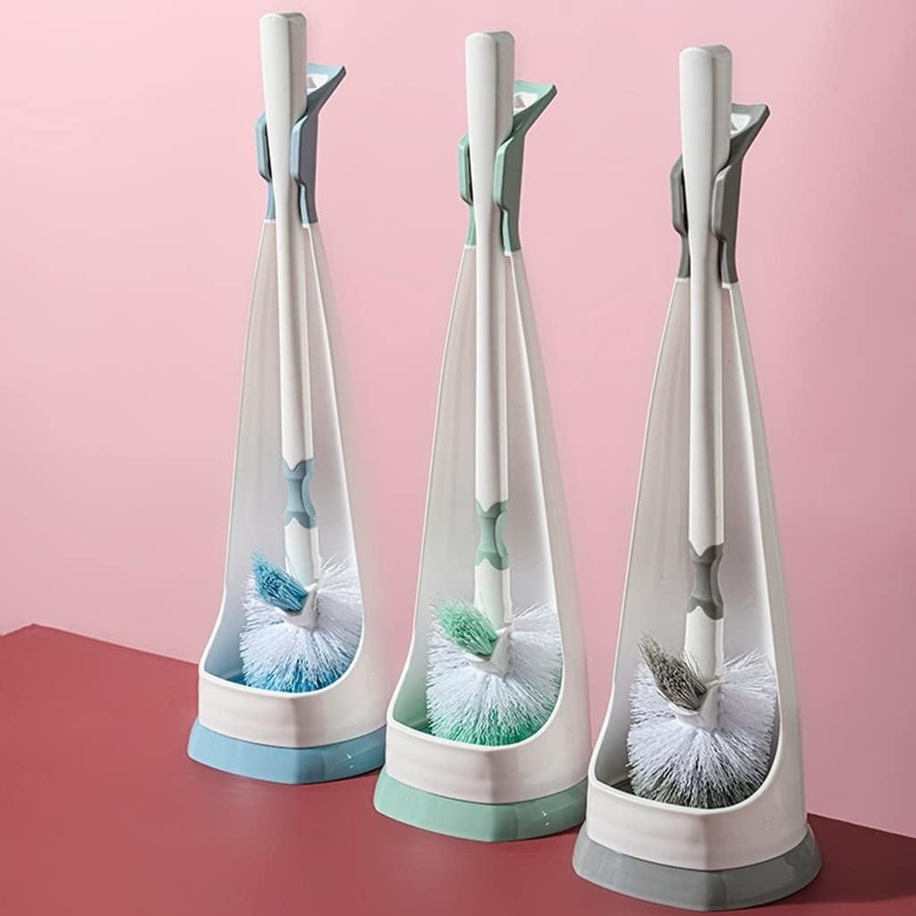 Toilet Brush Holder Toilet Brush Holder Household Wall-Mounted Toilet Bowl Brush Bathroom Long Handle Cleaning Brush Elbow Toilet Brushs Set Toilet Brush Holders(C)