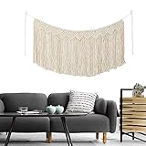 DISEÑO BOHEMIANO: Diseño y tejido únicos con hilo de algodón puro de textura suave, resistente y duradera. Póngalo frente a una ventana o en la esquina de una habitación para agregar textura, exótica a su decoración.