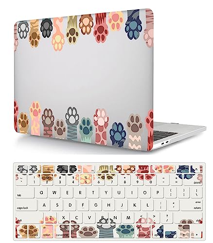 Coque MacBook Air 13.6 M2 protectrice au design patte de chat mignon