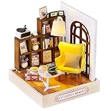 Flever Dollhouse Miniature DIY House Kit Creative Room with Furniture for Romantic Valentine's Gift (Leisurely Moment)