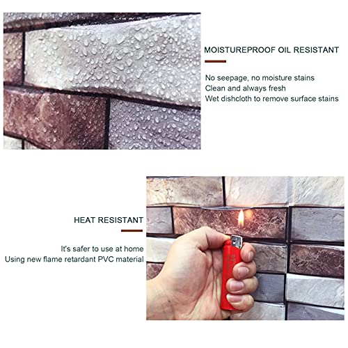 3D Wall Panels Brick Wallpaper Peel And Stick 10Pcs Self Adhesive Removable Wall Panels Waterproof Pvc Foam For Interior Wall Decor Soundproofing Panels Panels Bathroom Living Room Tv Wall (545) #TOP4