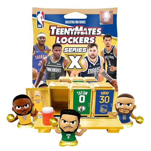 Teenymates Party Animal 2025 Lockers NBA Series X Basketball Figures, 1 Mystery Pack