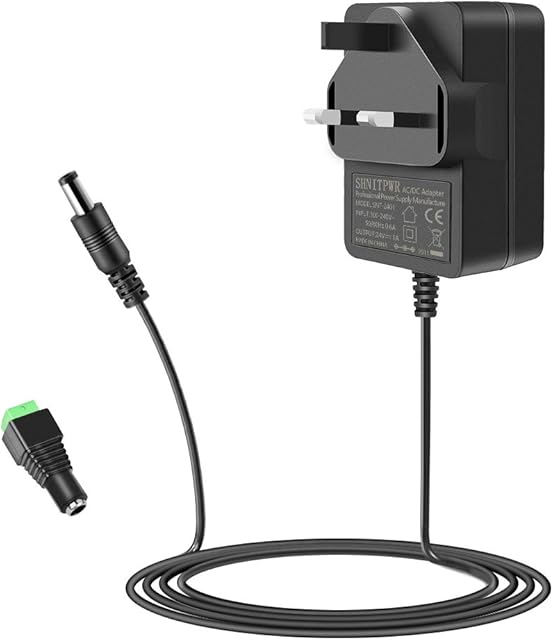 SHNITPWR 24V Power Supply 1A 24W 24V DC Adapter 240V AC to DC 24 Volt 1000mA 650mA 500mA Transformer Converter 5.5x2.5mm Tip 1.2m Power Cord for LED Strip IP Camera Essential Oil Diffuser Humidifier