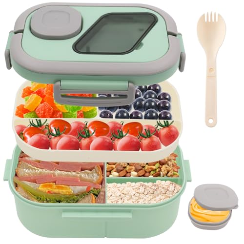 Bento Kids Lunchbox with Fächern, Große Bento-Box for Erwachsene, Auslaufsichere Bento Lunchbox for Schule, BPA-freie Essc Bento Kids Lunchbox with Fächern, Große Bento-Box for Erwachsene, Auslaufsichere Bento Lunchbox for Schule, BPA-freie Essc