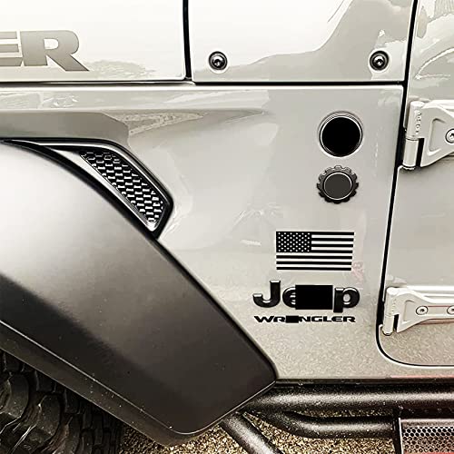 Xinghe American Flag Decals Stickers 12X8Cm, 1 Pair Matte Black Usa Flag Decal For Car Truck Auto Window Bumper (Matte Black) #TOP5