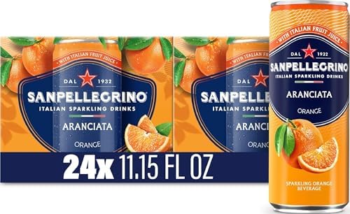 Sanpellegrino Italian Sparkling Drink Aranciata, Sparkling Orange Beverage, 6 Count(Pack of 4)