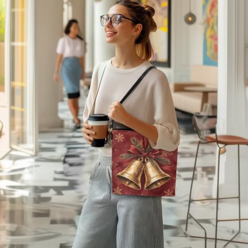 Image of HUGS IDEA Boho Bags for Women Leather Handbag Shoulder Bucket Crossbody Purse