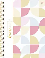 Kit de Caderno, 01 Matéria, Capa Dura, Sharpdash Feminino com App Digital, 80 Folhas, Animativa, Pacote com 4 Unidades