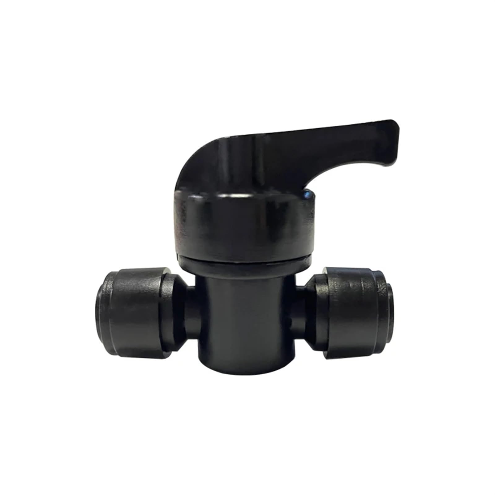 Ajuste de grifo de tubo OD de 1/4 "y 6,35mm, válvula de bola de cierre, conector de montaje rápido POM for filtro de agua RO de acuario, sistema de ósmosis inversa(White,With clips)