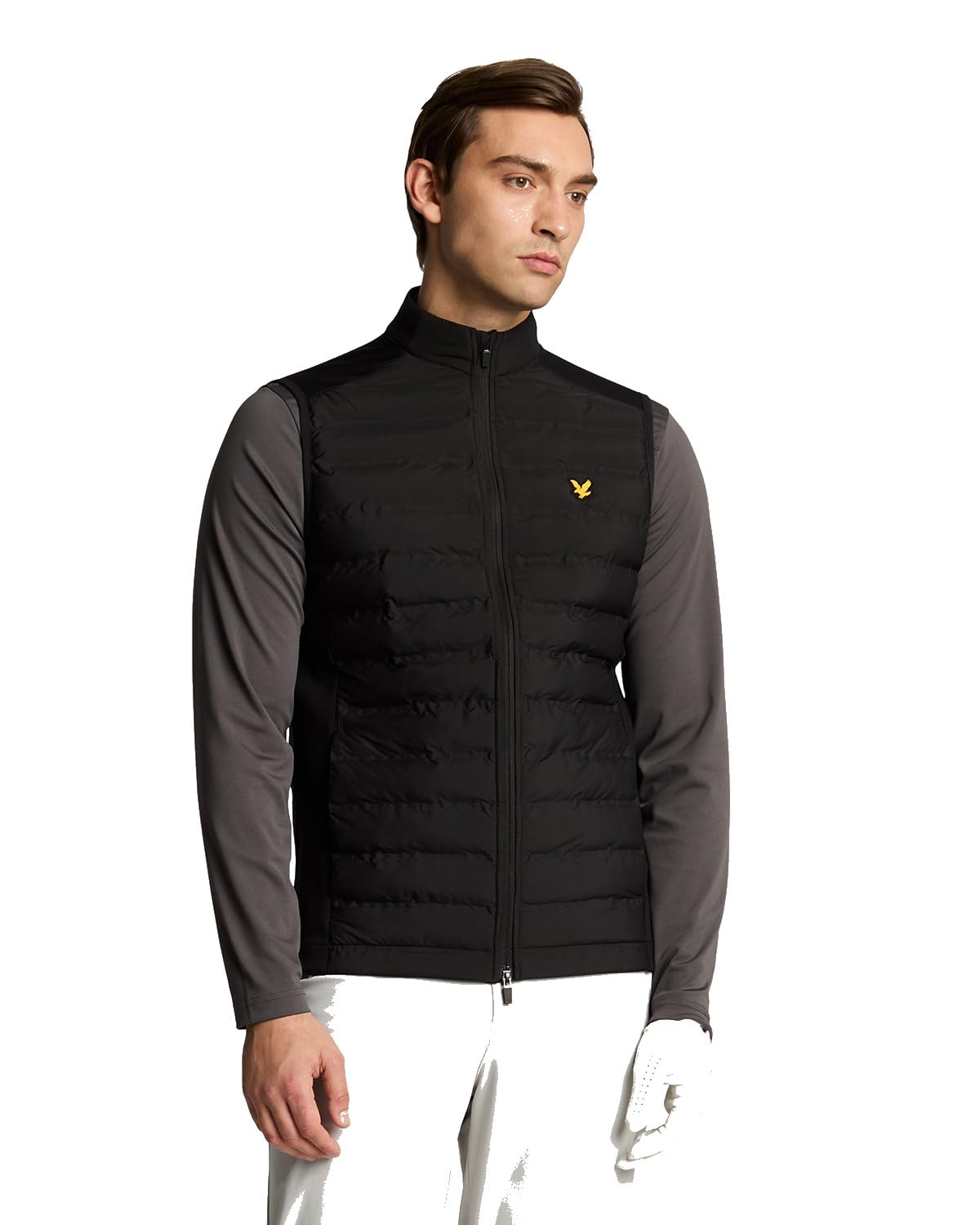 Lyle & Scott Men's Z865 Jet Black Hybrid Quilted Eco-Friendly Gilet - Jet Black - Xl