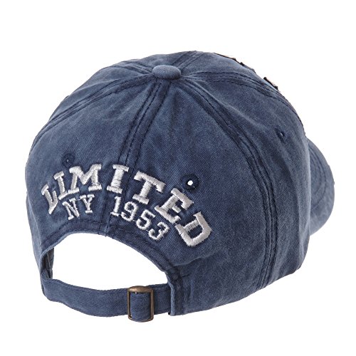 Withmoons Baseball Cap Washed Distressed Trucker Hat New York Dw1516 (Blue) #TOP12