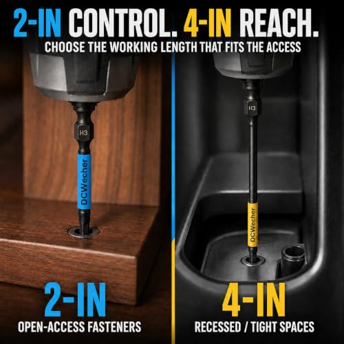 Image of DCWecher 40PCS Allen Wrench Drill Bit Set 2-In 4-In Long Impact Hex Bit Set