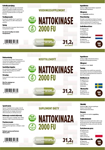 Nattokinase 120 Vegan Kapseln mit je 100 mg (20.000 FU/g) Laborgeprüft, Hochdosiert, Nicht GVO – Bild 6