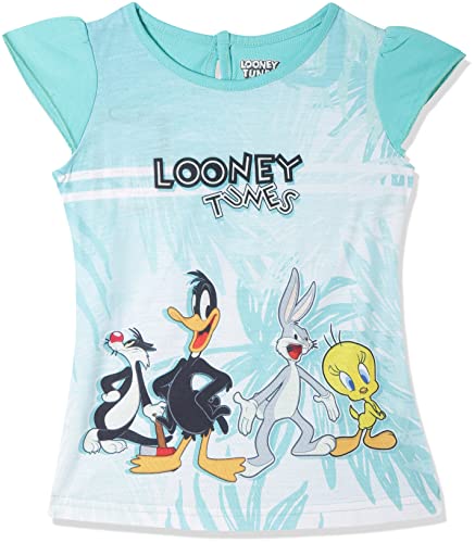 Image of Cotton a-line Knee-Length Girls' Dresses & Jumpsuits (ESOS40069LTGFR SEA Green 01-02YRS 1 2 Years)