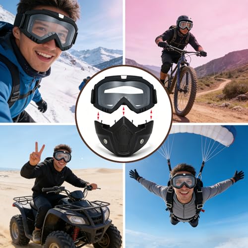 Image of Paintball Mask Anti Fog,Tactical Full Face Mask Ski Mask Goggles Detachable Adjustable,Motorcycle Riding Face Protection