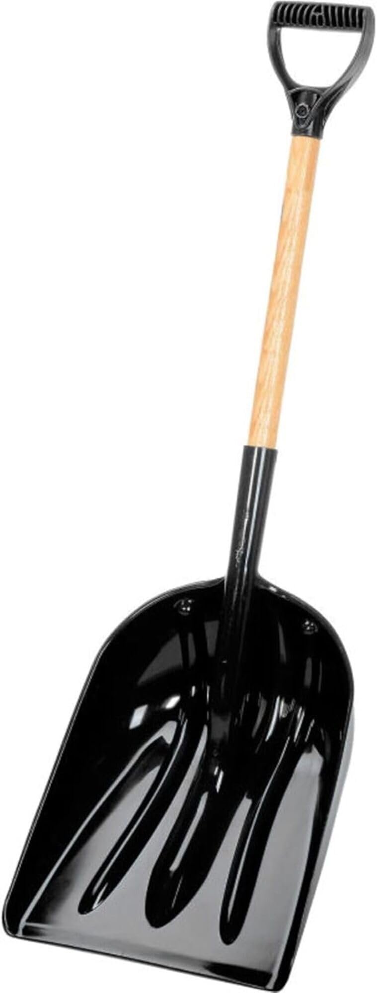 Union Tools 1681500 Poly Snow Scoop with Hardwood Handle and D-Grip, 49-Inch, Black