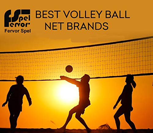 Fervor Spel Standard Size Volleyball Net - Orange, Multicolor 3