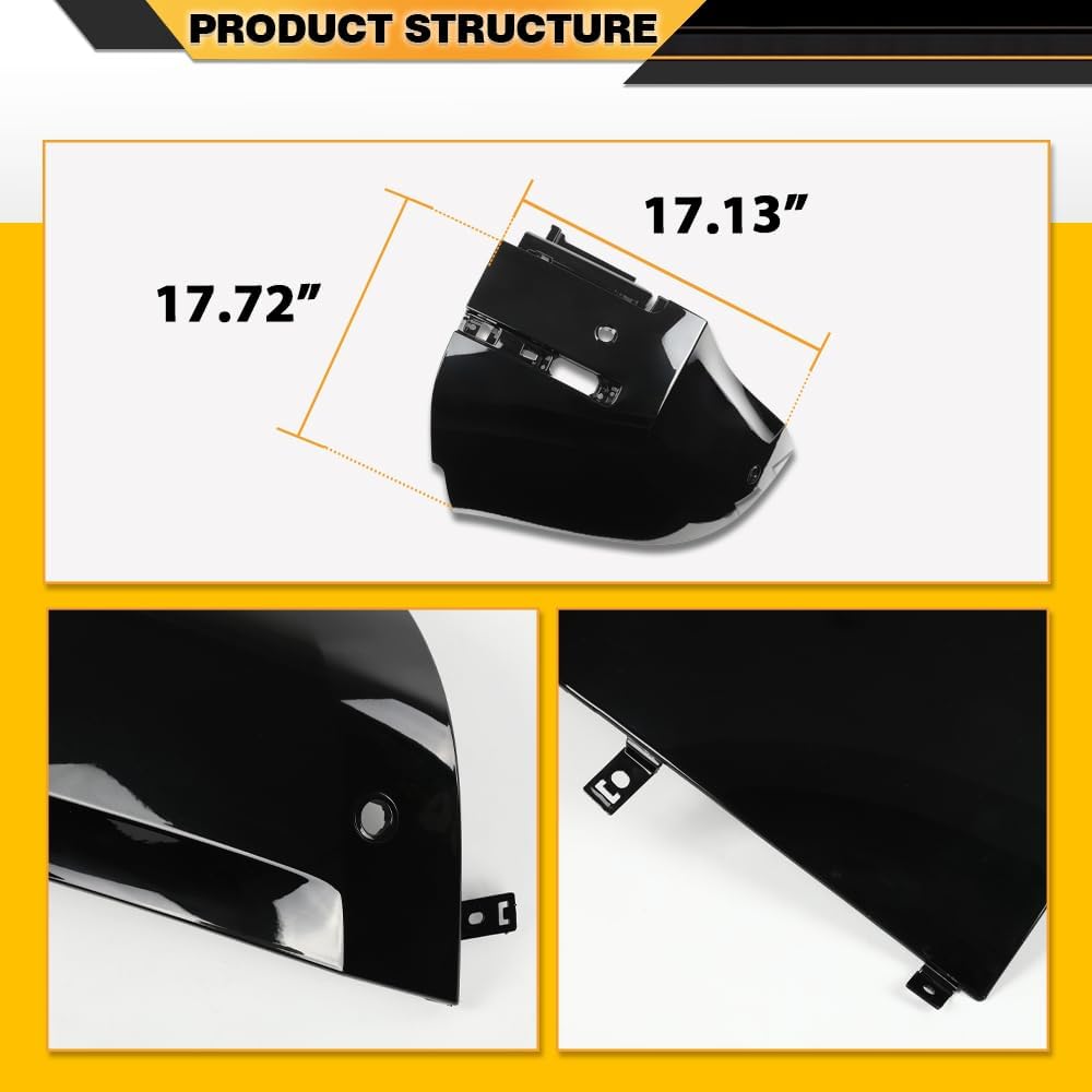 CNNELL Bumper Corner Body Kit Trim Compatible with Land Rover Defender L663 110 2020-2024 Gloss Black Door Side Skirts + Corner Cover + Wheel Arc Fender Trim