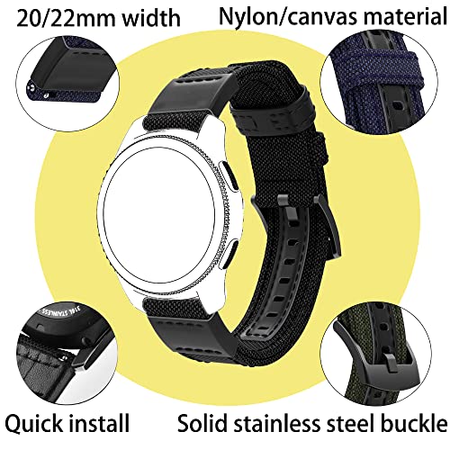 Correa de nailon transpirable Garmin Vivoactive 4 con cierre de lona 3