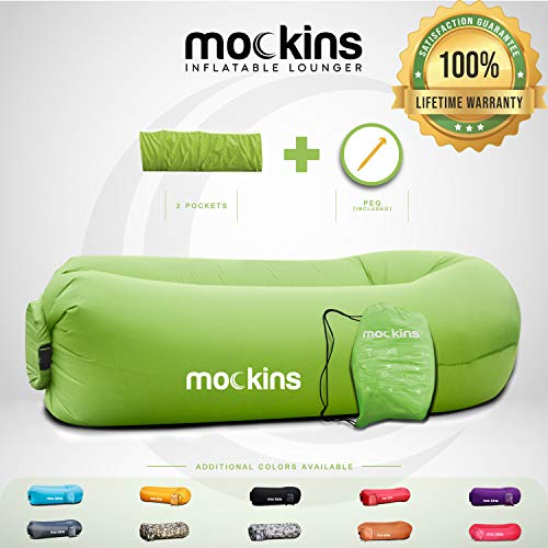 Mockins Inflatable Lounger Air Sofa Perfect for Beach Chair Camping Chairs or Portable