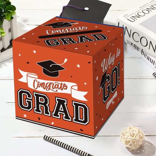 Dazonge Graduation Party Decorations 2023 Orange - Graduation Card Box Holder - Graduation Box Graduation Gift For 2023 Graduation Decorations #TOP6