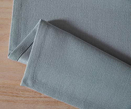 Image of ZeeMart Burlap Style Farmhouse Table Runners 90 Inches Long, Dusty Blue Rustic Woven Dining Table Runner for Everyday Use, 14x90 Inches, Light Dusty Blue