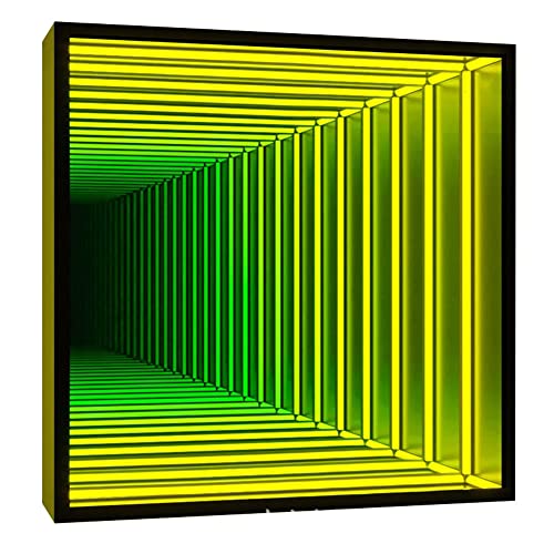 Infinity lustrzana lampa tunelowa, jednostronna lampka nocna LED 3D, sensoryczna lampa nieskończoności do domu, na biurko, do salonu, dekoracja na imprezę