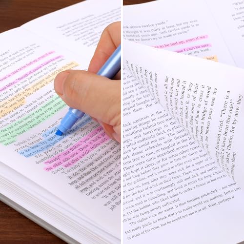 Pastel Highlighters, 15 Pack Bible Highlighters Assorted Colors, 4mm & 3mm Dual-Chisel Tip Highlighter Pens, Pastel Markers No Bleed Through for Journaling, Coloring, Bible Study Supplies