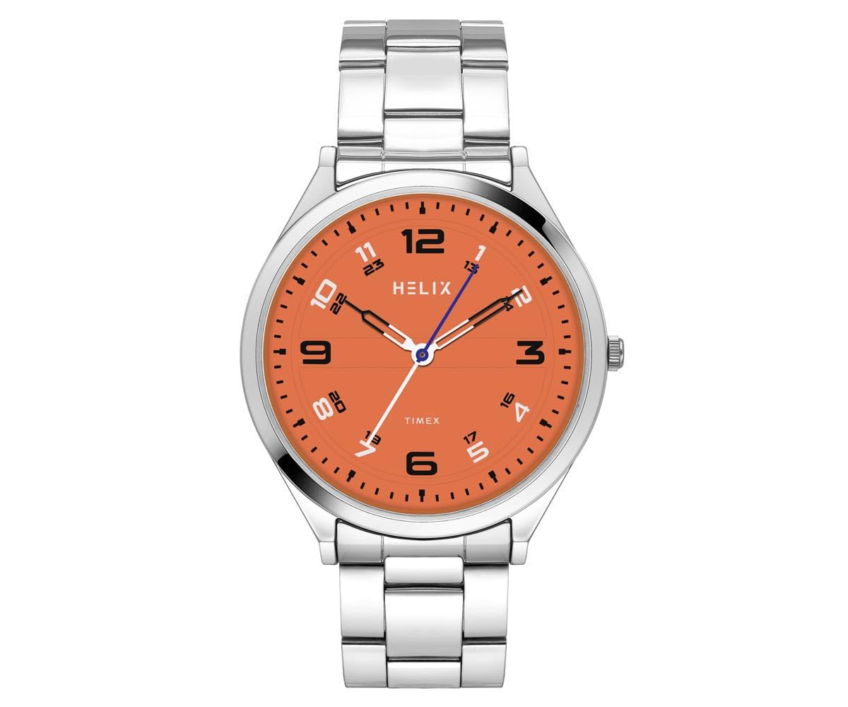 HelixAnalog Orange Dial Men's Watch-TW060HG01T