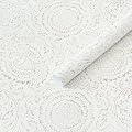 Heroad Boho Peel and Stick Wallpaper Modern Floral Wall Paper Neutral Beige Contact Paper Self Adhesive Removable Renter Friendly Wallpaper for Bedroom Living Room Shelf Liner Vinyl 17.3'' x 78.7''