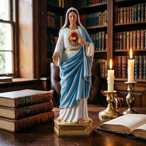 Estatua Virgen María Resina 8 pulgadas miniatura 3